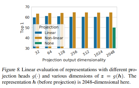 Influence of different projection heads